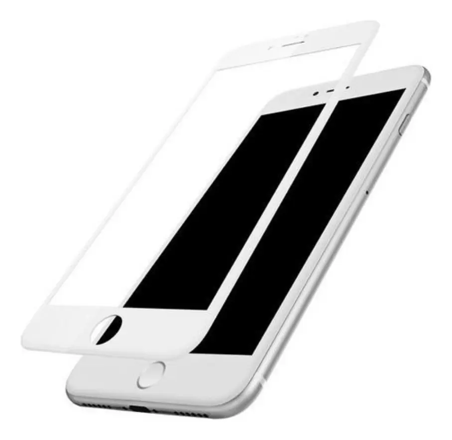 Pelicula De Vidro Para Iphone 6g 6s 3d Branco